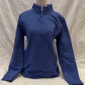 Vineyard Vines Women's Deep Blue Quarter-Zip Pullover